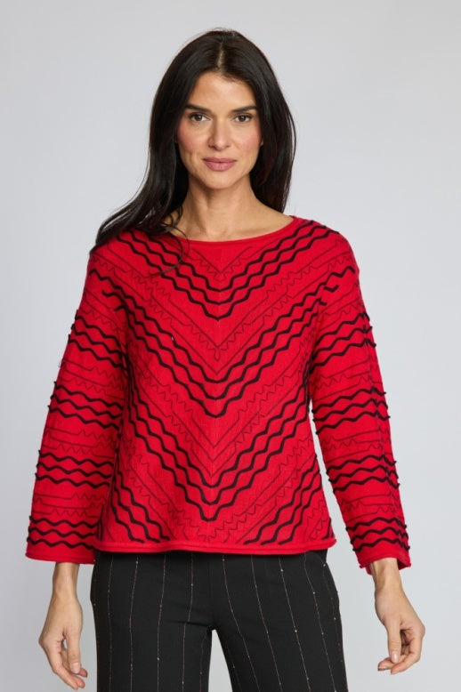 Wave Sweater Chevron Pullover by Olivia