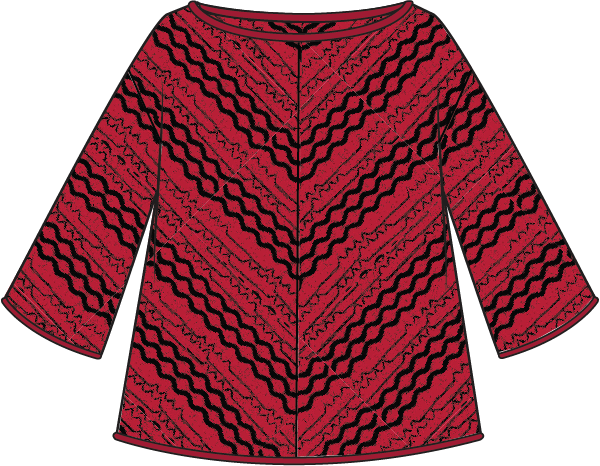 Wave Sweater Chevron Pullover by Olivia