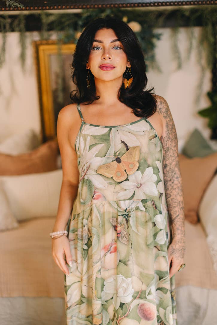 Additional view of Fleur De Soleil Bohéme Long Maxi Slip Dress with Florals from Robin Boutique.