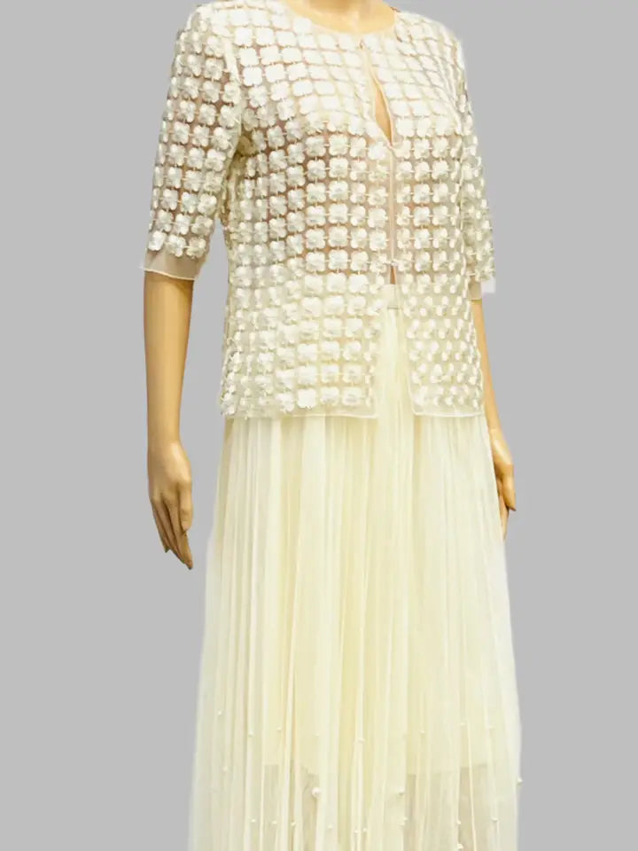Fairy Pleated Mesh Skirt with Pearls by EllyNDale Robin Boutique