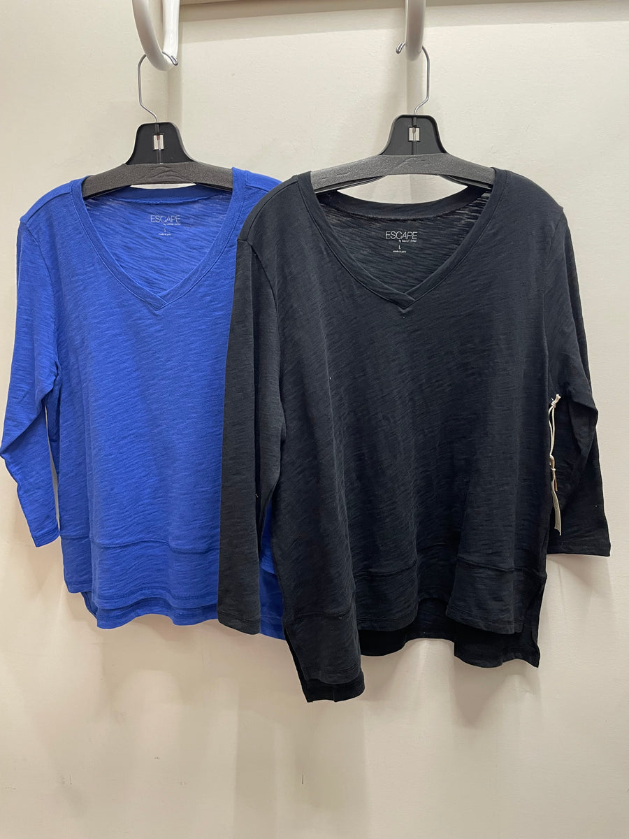 Cotton Slub Easy V Tee by Escape by Habitat 10041 Robin Boutique