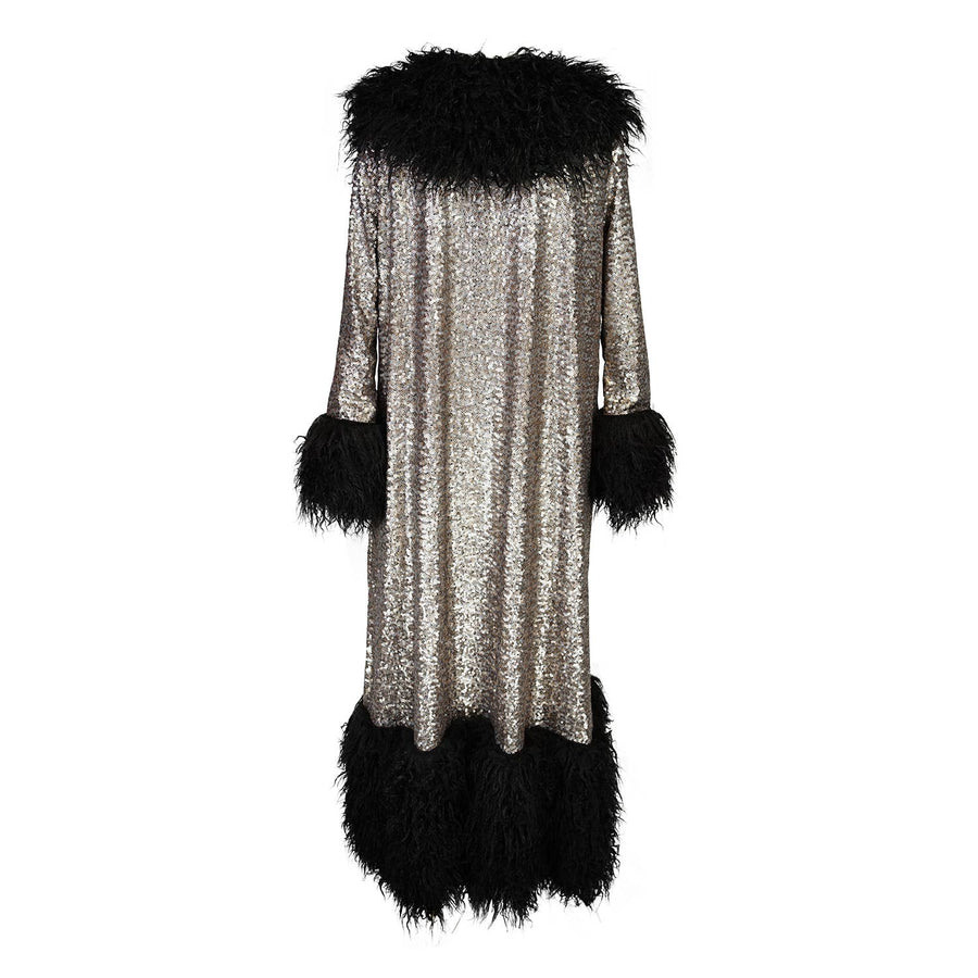 Penny Deluxe Gunmetal Faux Fur Jacket Robin Boutique