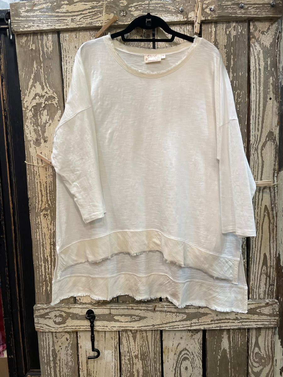 Distressed "Magical" Tunic Tee by The Paper Lace
