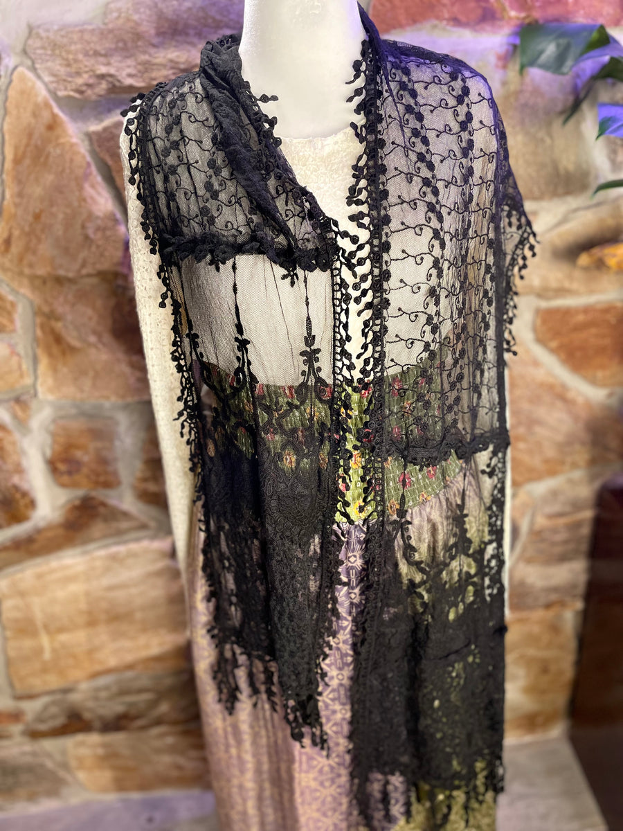 Boho Mixed Embroidered Handmade Scarf Necklace