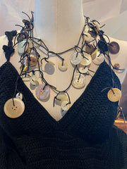 Scarf Button Necklace by The Vintage Jewel
