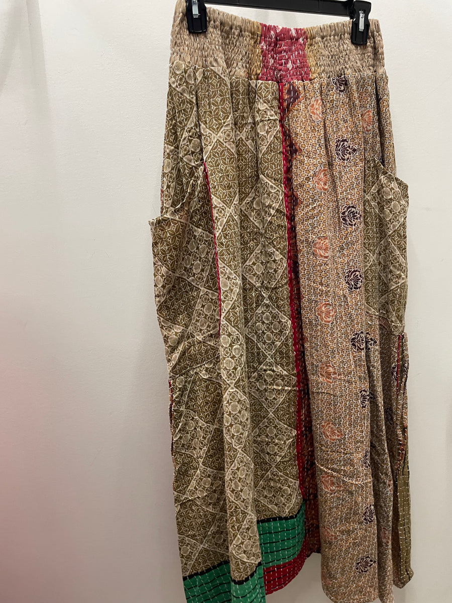 Pareo Kantha Butterfly Cargo Skirt #068 by Kantha Bae