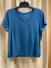 Solid Short Sleeve V-Neck Tee by Escape