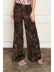 Flocked Velvet Palazzo Pant by Paparazzi