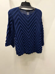 Bell Sleeve Pleated Chevron Top by EllyNDale