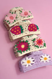 JUMBO HANDMADE CROCHET FLORAL HAIR CLAW CLIPS Robin Boutique
