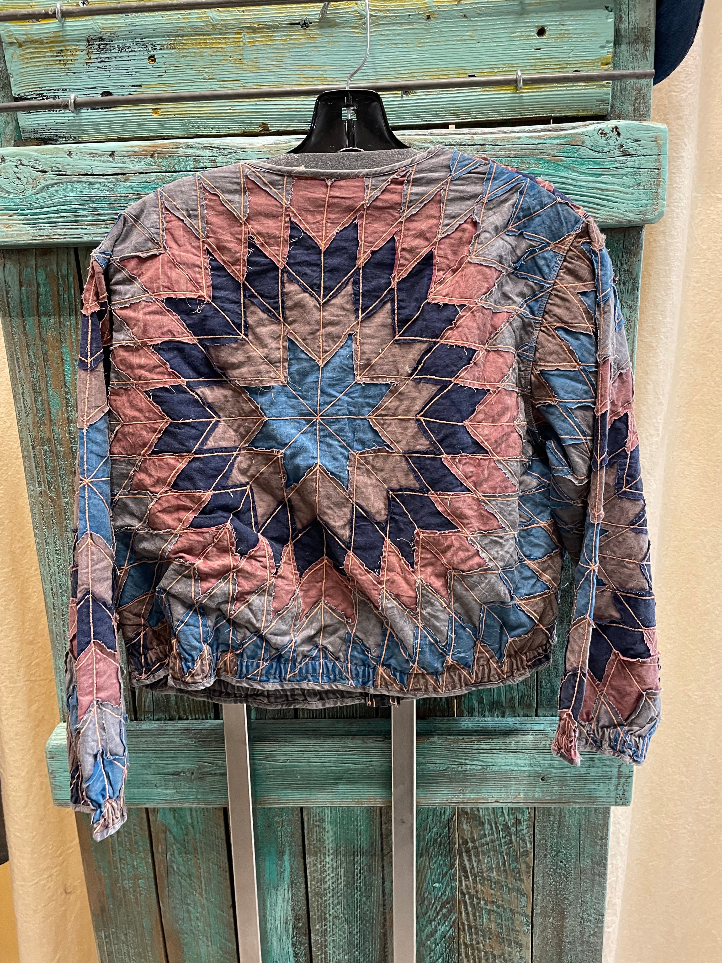 Kaleidoscope Patchwork
 Short Jacket in Plum by Paper Lace