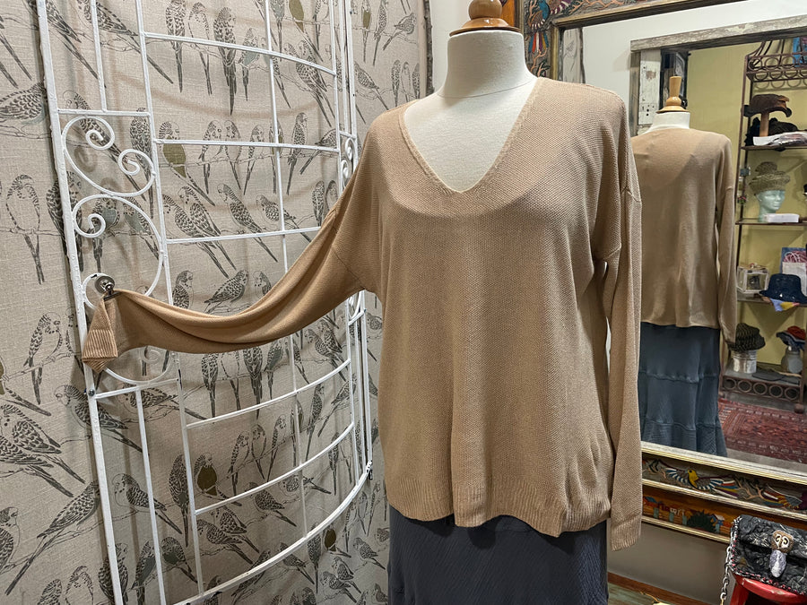 Drapey V-Neck Sweater by Venti6 900657 - Robin Boutique-Boutique 