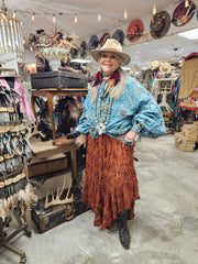 Rust Star Skirt in One Size Robin Boutique