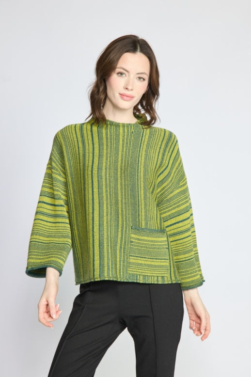 Reverse Stripe Fun!(nel) Neck by Olivia