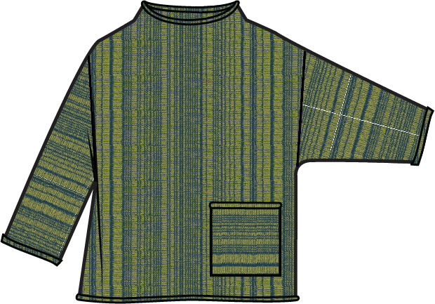 Reverse Stripe Fun!(nel) Neck by Olivia