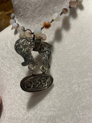 Carved Leopard Short Necklace