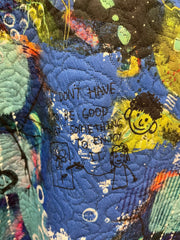 3/4 Sleeve Dolman Sweater in Marine Print by Inoah