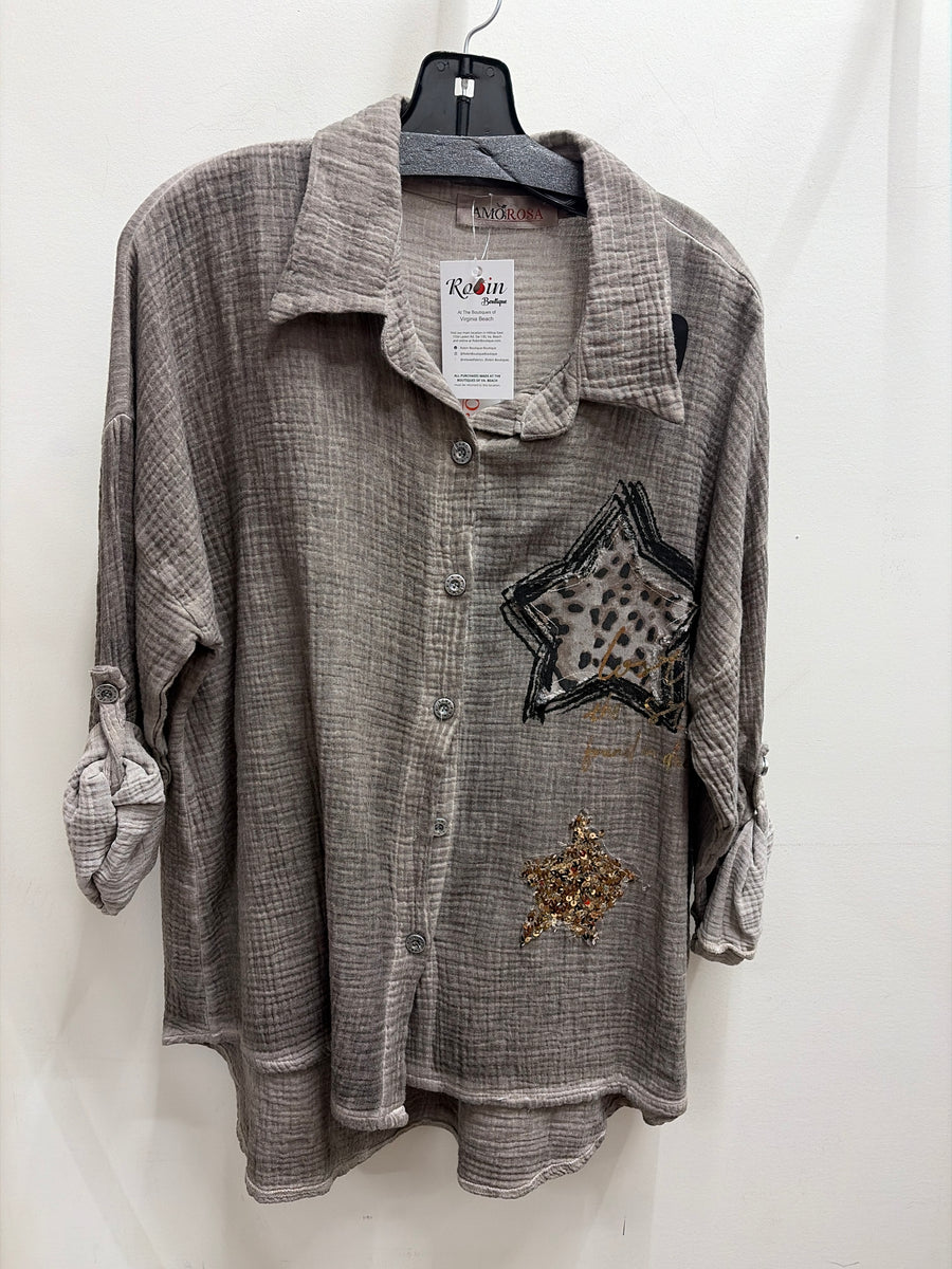 Star Crushed Blouse by Amorosa