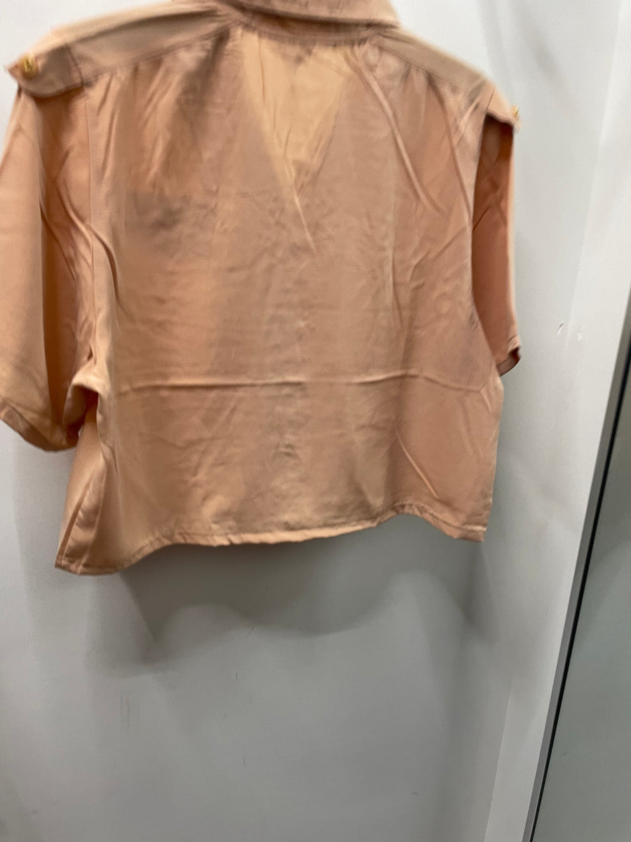 Reworked Flowy Crop Button Down #116