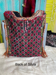 Upcycled Embroidered Market Braided Tote by Kantha Bae - Robin Boutique-Boutique 