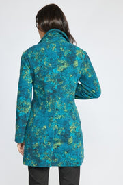 Stained Glass Floral Fleece Car Coat by Olivia