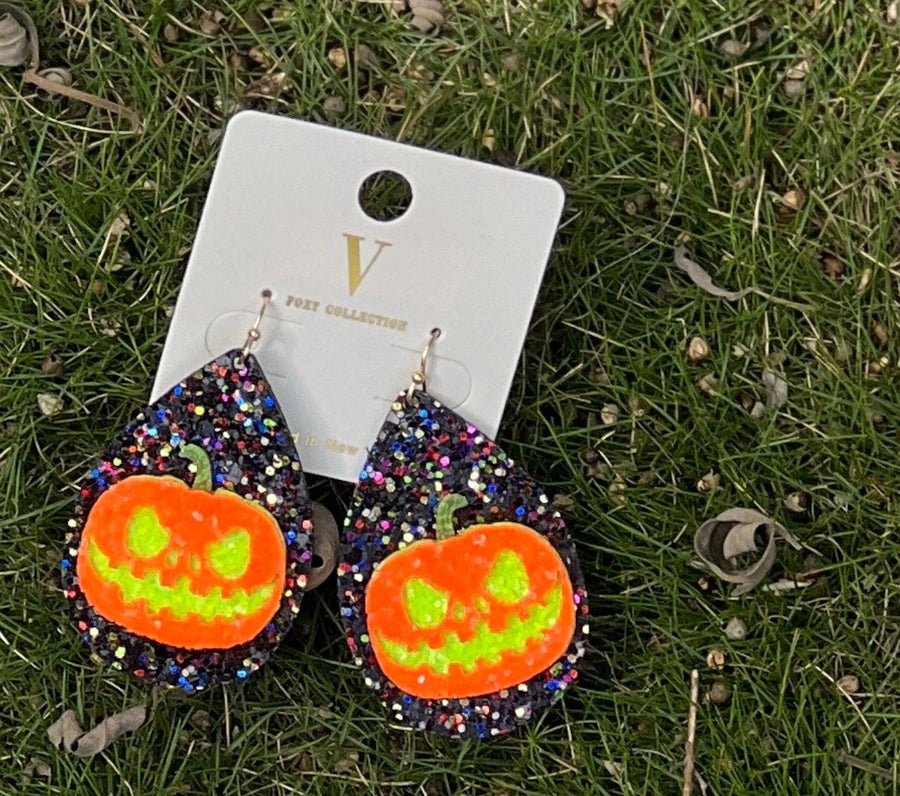 Jack O'Lantern Theme Earrings - Robin Boutique-Boutique 