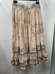 Additional view of Sweet Vintage Floral Skirt by The Paper Lace from Robin Boutique.