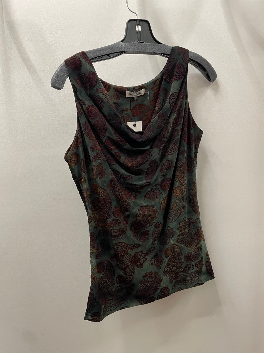 Flocked Cowl Neck Tank by Paparazzi