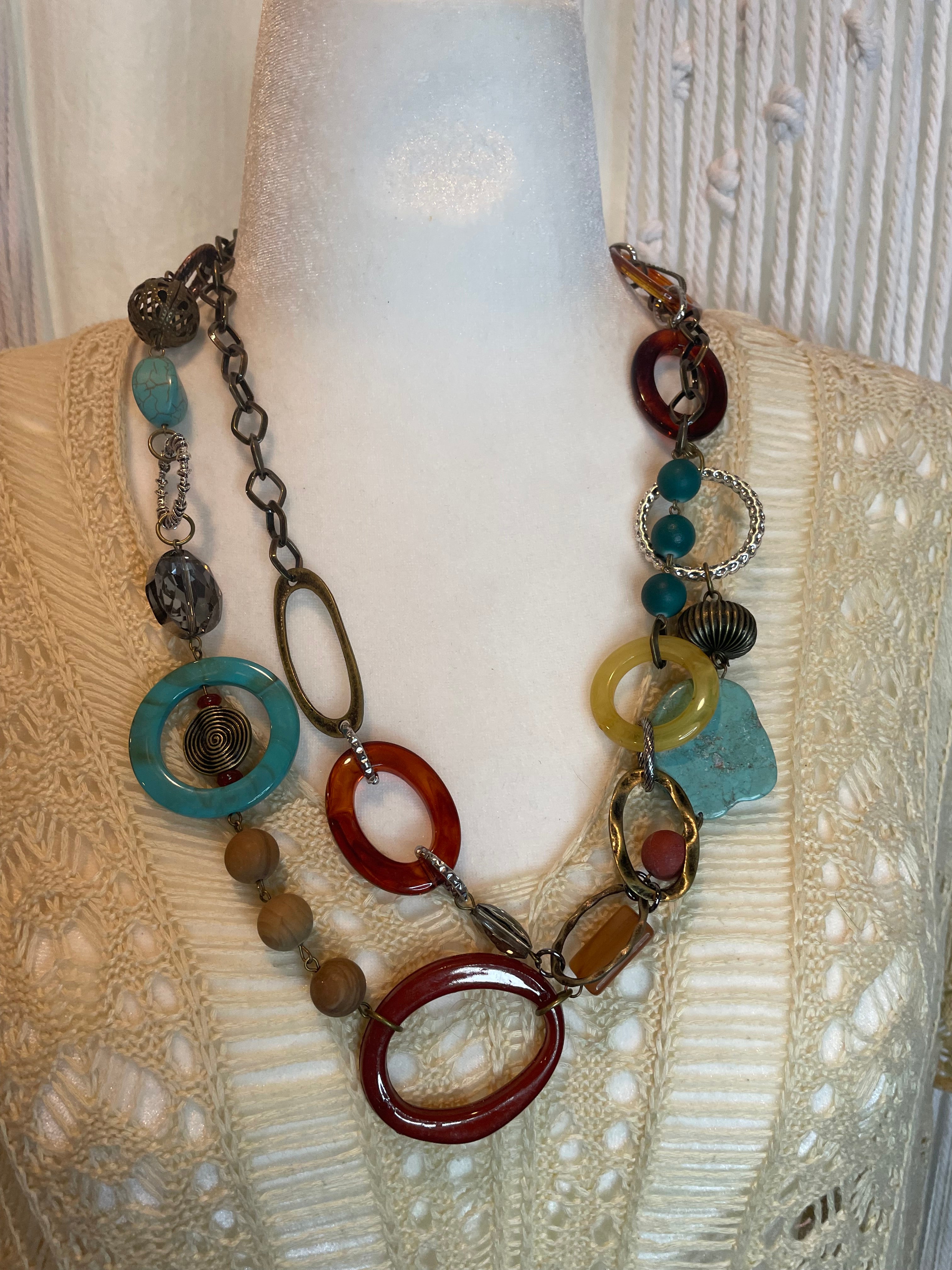 Chunky Beaded Chain Necklace