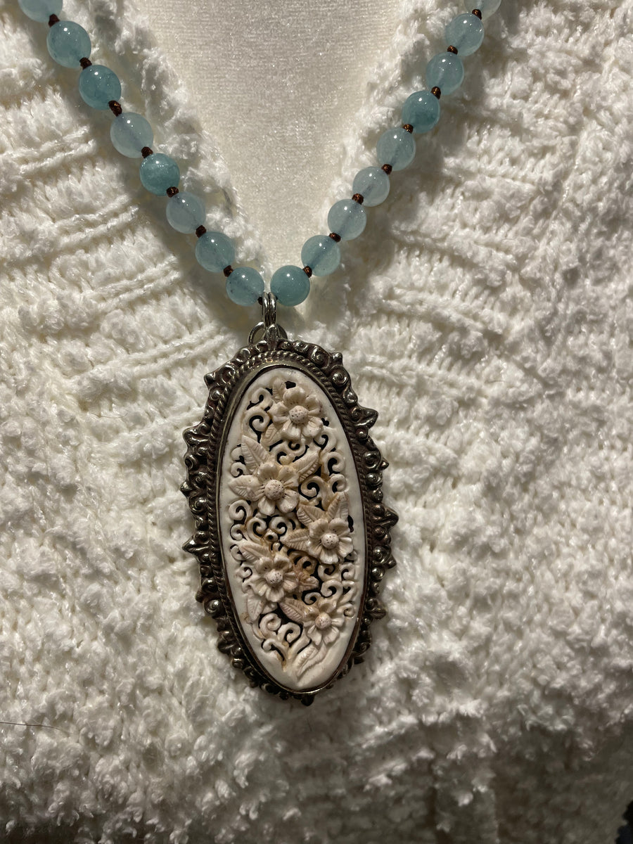 Cherry Blossom Long Necklace by Tara Gasparin
