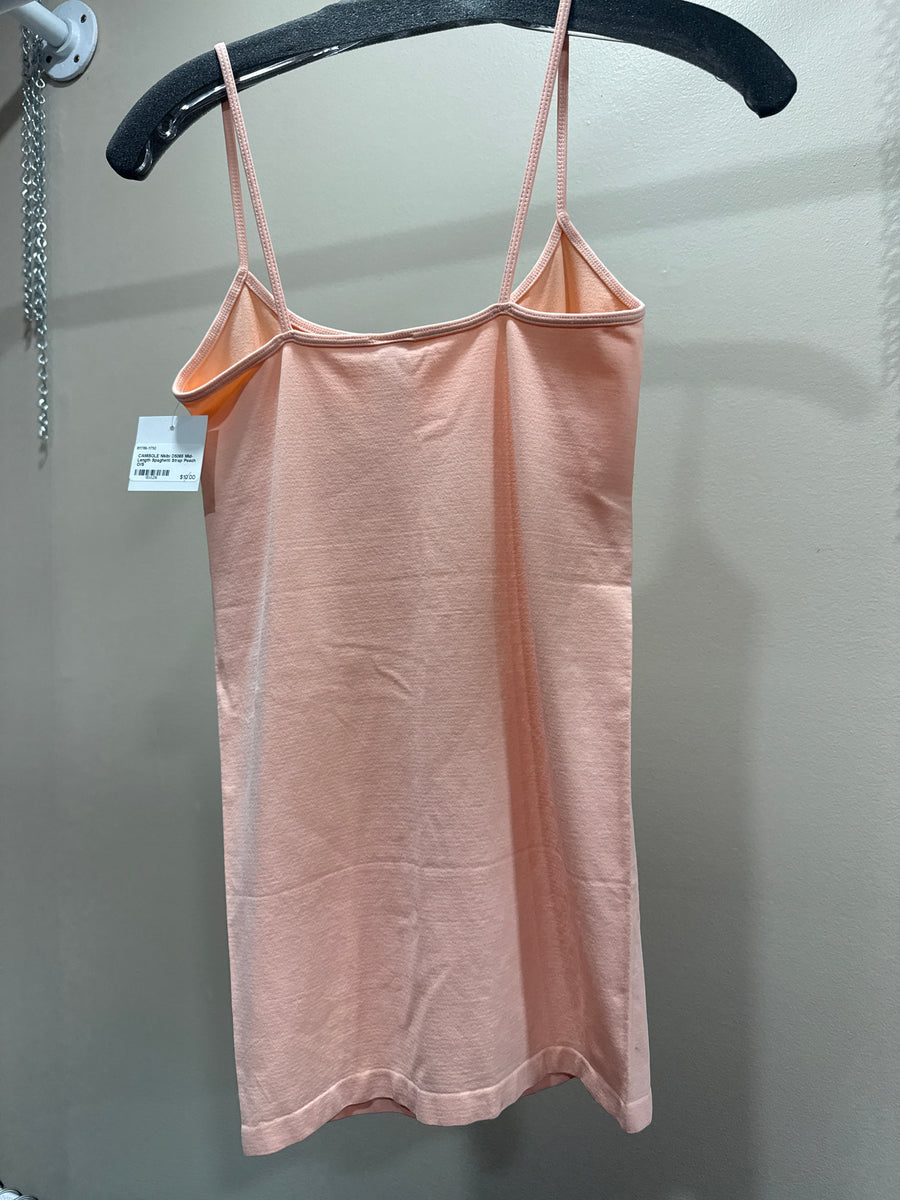 Peach Mid Length Spaghetti Strap Cami by Dynamic