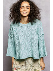 Cozy Knit Cropped Oversized Sweater