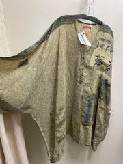 Crepe Sari Gaia Split Tunic #264 by Kantha Bae