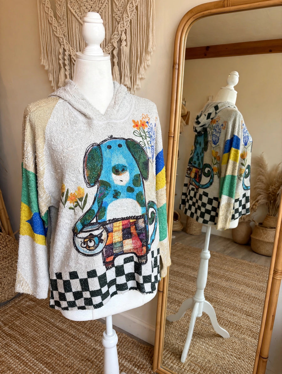 Alfie & Bubbles Hooded Pullover by Inoah