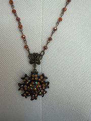 Sparkly Vintage Button Necklace by Gina