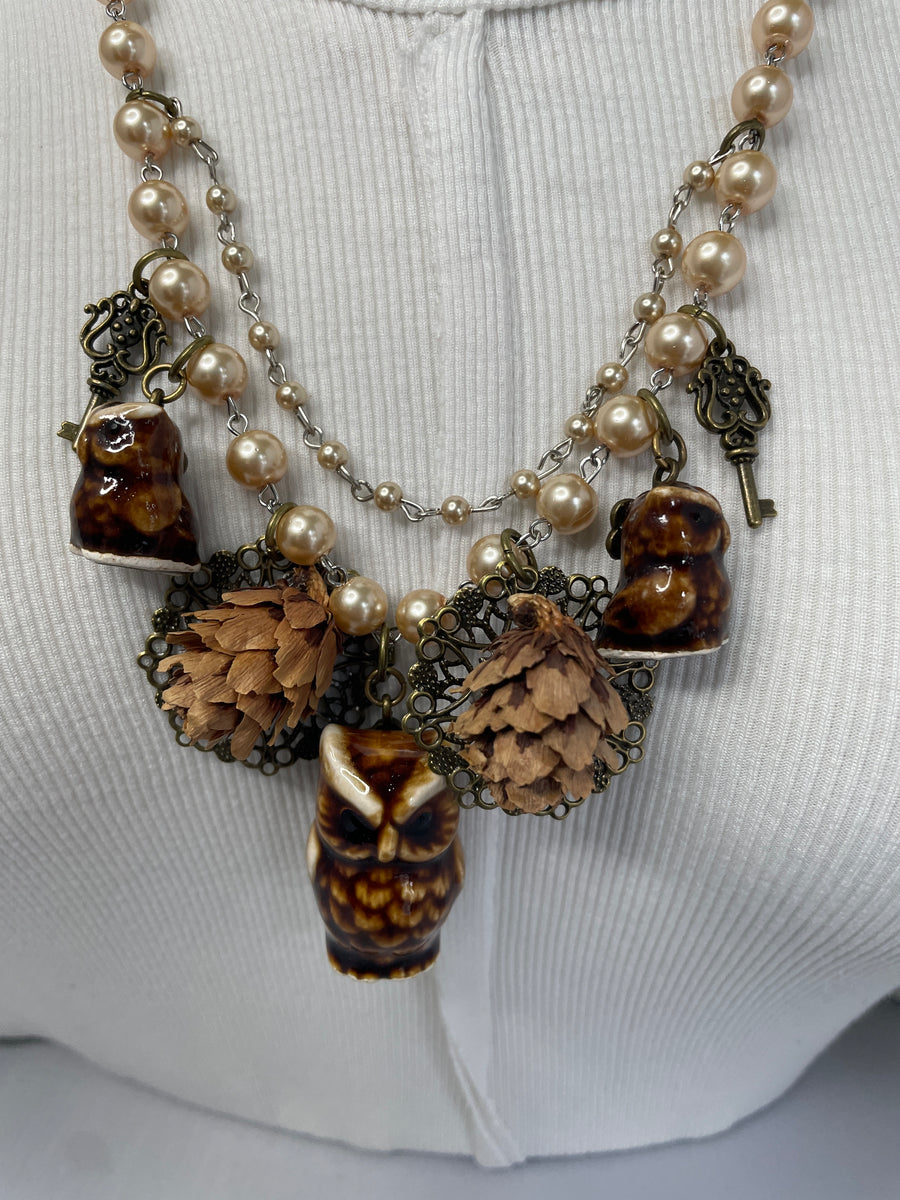 Charming Owl Boho Necklace by Gina