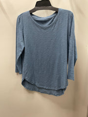 Solid Cotton Slub 3/4 Sleeve High-Low Tee by Escape
