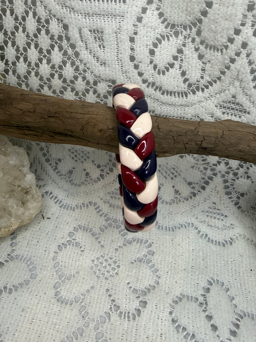 Painted Shellac Braided Bracelet