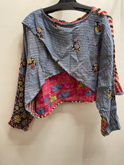 Pareo Kantha In Bloom Cropped Pullover #184 by Kantha Bae