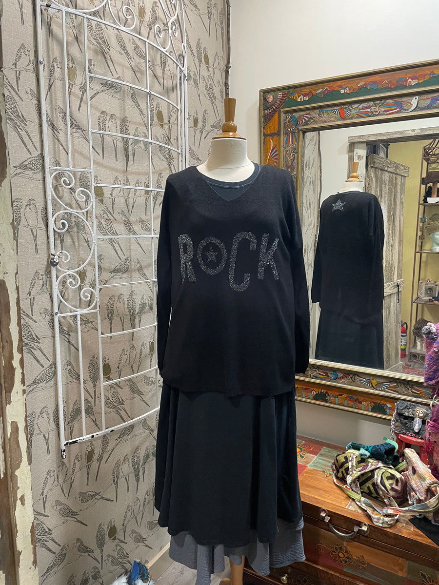 Sequin Rock Sweater by Venti6 12209 - Robin Boutique-Boutique 