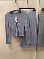 Poor Boy Rib Knit Cropped Cardigan