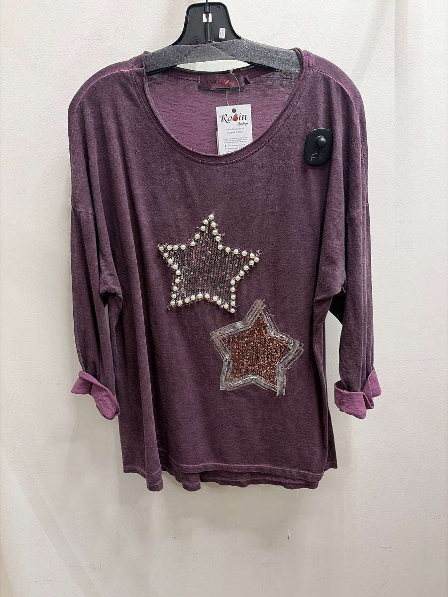 Pearl Double Star Top by Amorosa