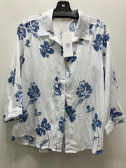 Blue Floral Print Blouse by Creations