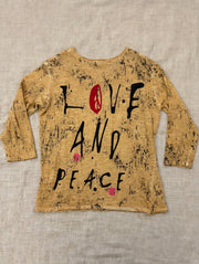 Love & Peace Boxy Tee by Paper Lace