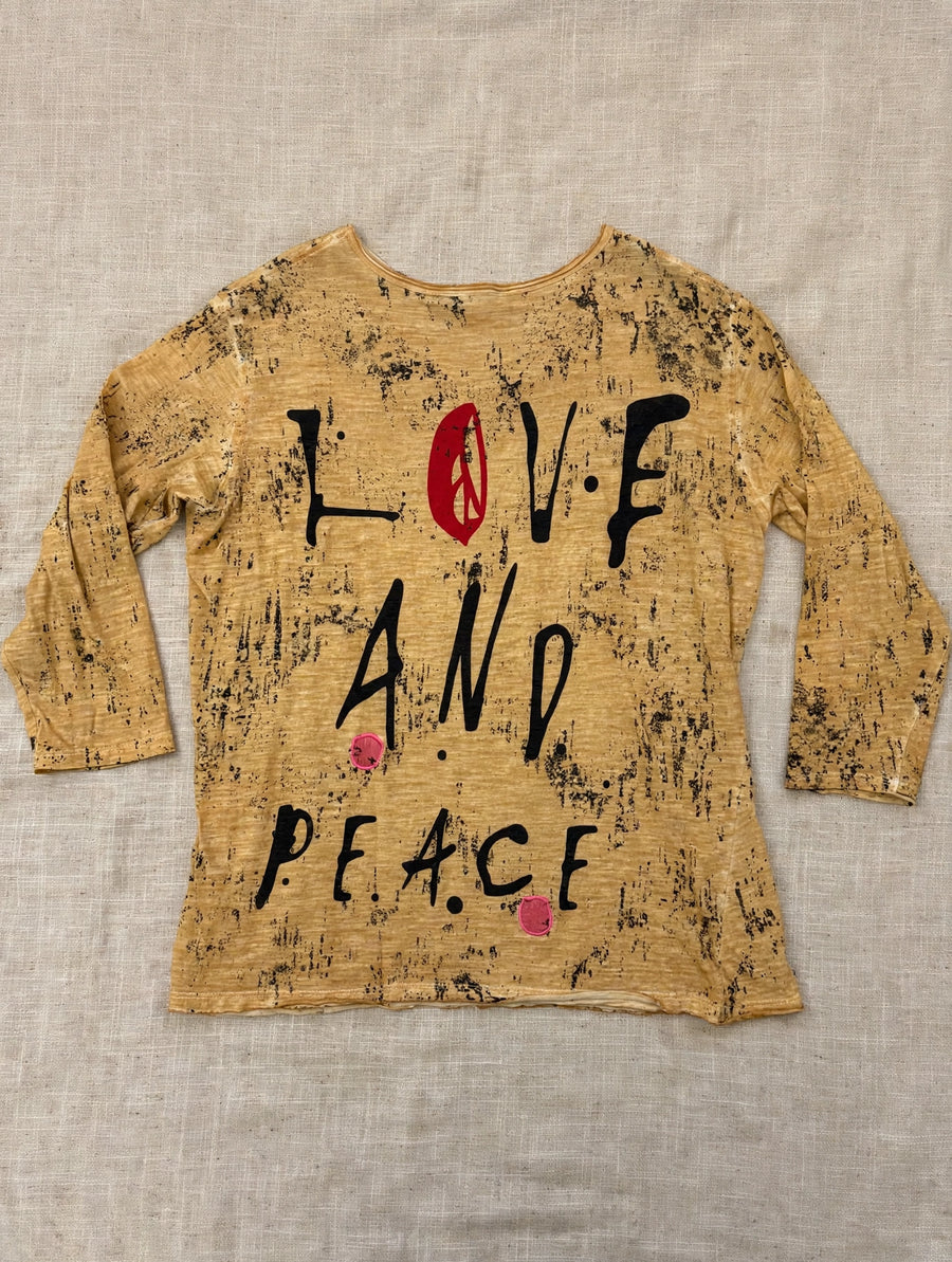 Love & Peace Boxy Tee by Paper Lace
