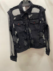 Studded Edge Illusion Jacket by Adore