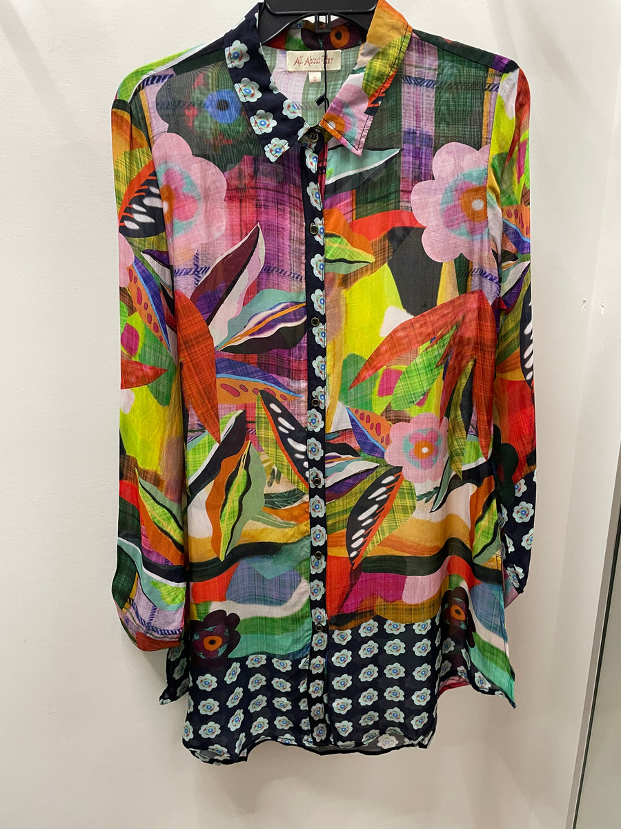 Floral Flow High Low Tunic by All About Her 6094