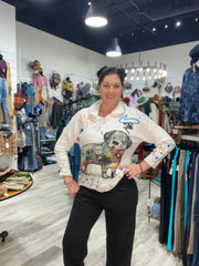 Hooded Pullover in Lulu Print by Inoah