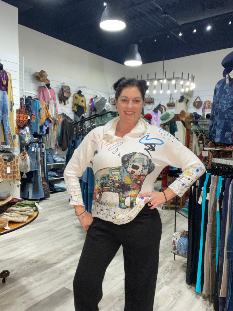 Hooded Pullover in Lulu Print by Inoah