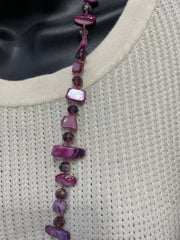 Tidal Glow Irregular Shell & Glass Necklace